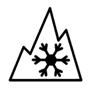 Картинка - Схематичный пример маркировки зимних шин в виде горной вершины с тремя пиками и снежинки внутри нее