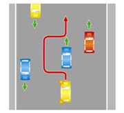 Обгон с выездом на сторону дороги, предназначенную для встречного движения, на дорогах с двусторонним движением, имеющих четыре полосы или более (даже при отсутствии на них разметки).