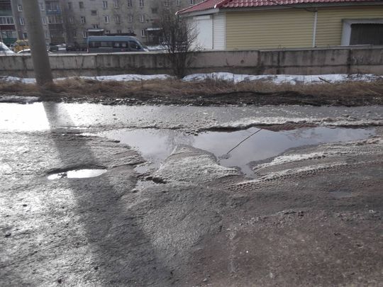 Так выглядят дороги города Усть-Кута Иркутской области